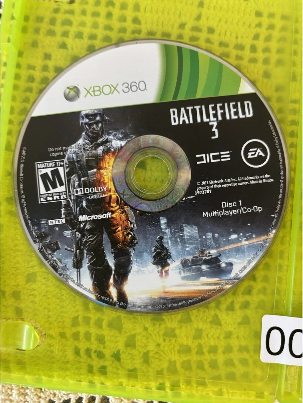 EA Battlefield 3 Xbox 360 (2011) M NTSC-U/C Shooter War Game, Disc 1 & 2